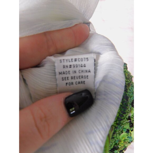 Green Strapless Lapis Maxi Dress With Sequin Detail & Floral Print - Picture 7 of 11